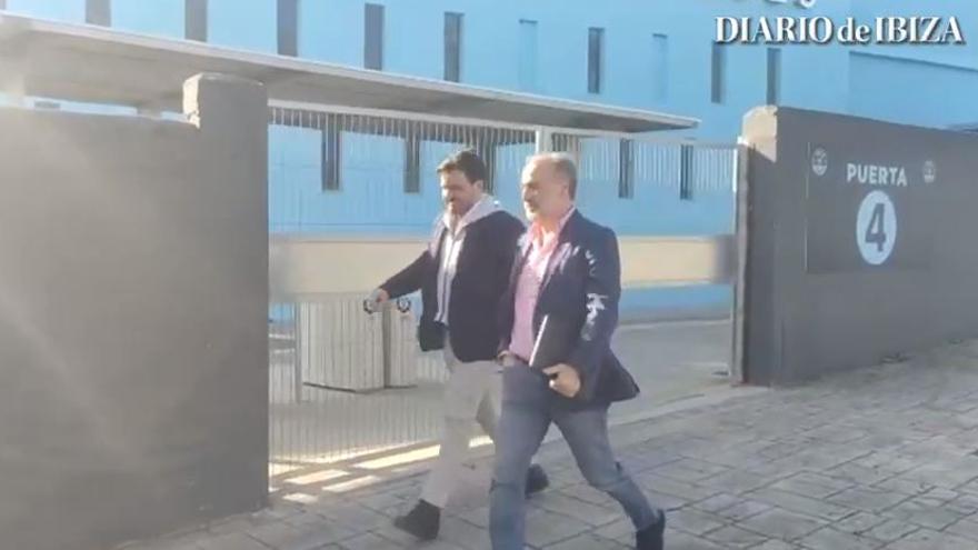 Antonio Palma, ayer a la salida de la reunión con la UD Ibiza. 