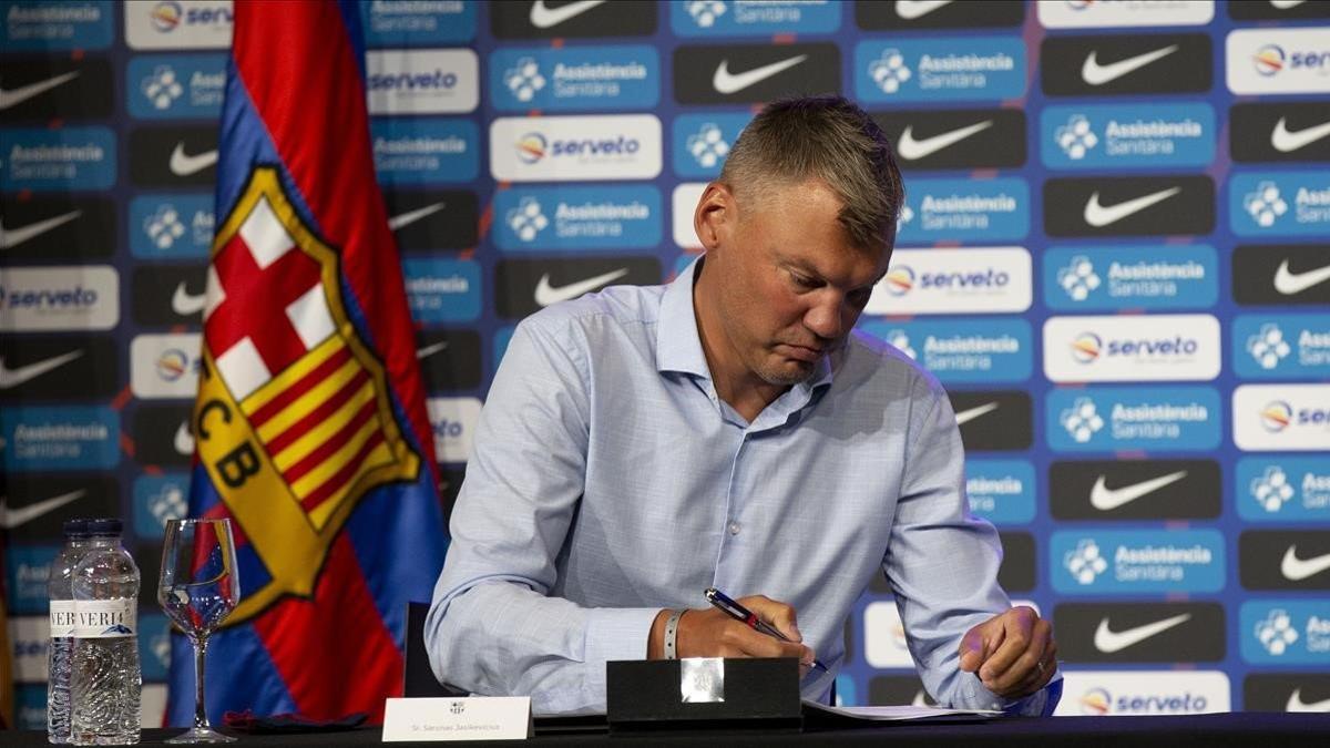 Jasikevicius firma el contrato que le unirá al Barça durante tres temporadas