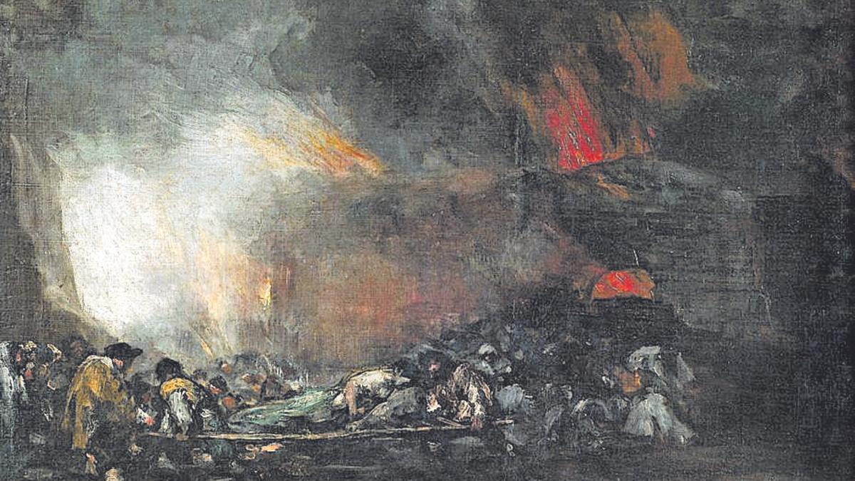Incendio de un hospital de Francisco de Goya