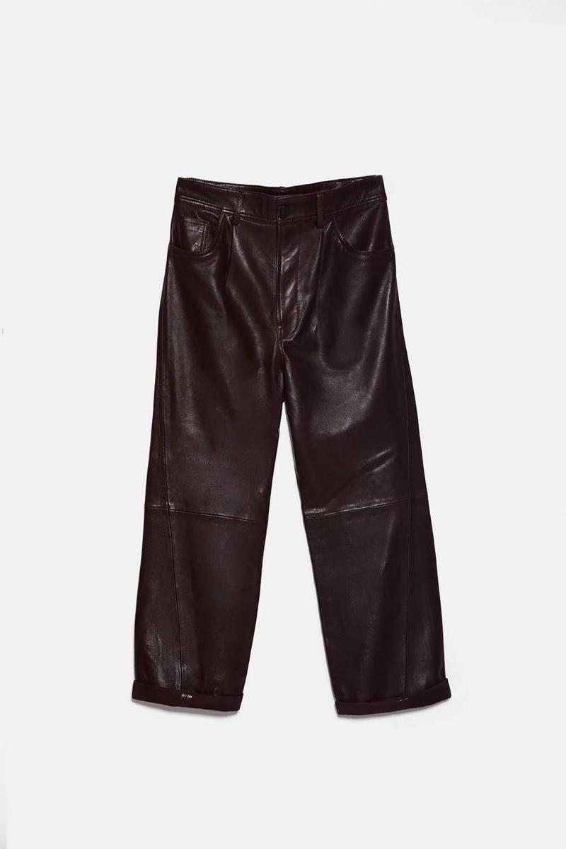 Pantalones de piel estilo Ross Geller en Zara