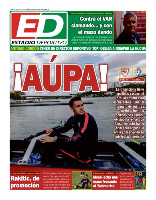 Portada ESTADIO DEPORTIVO lunes 6 julio 2020