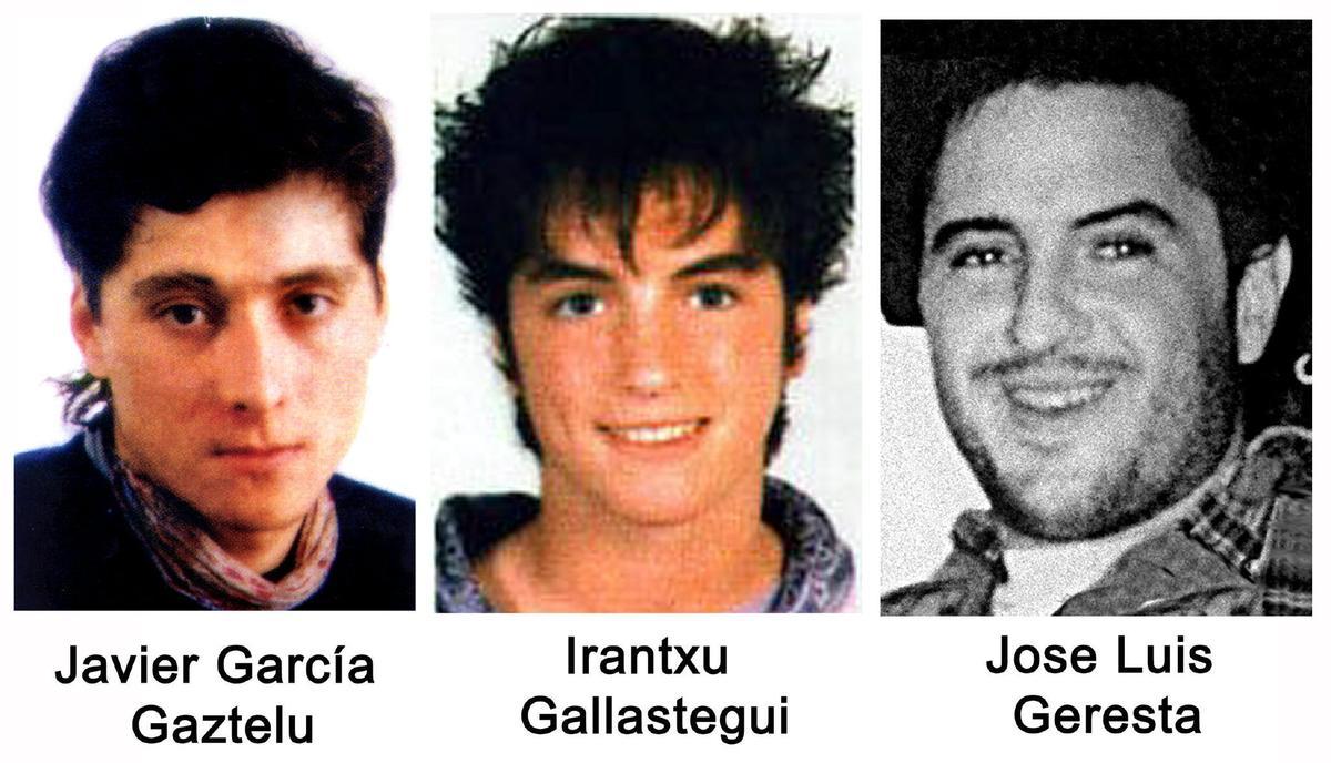 Javier García Gaztelu 'Txapote', Irantxu Gallastegi y José Luis Geresta secuestraron a Miguel Ángel Blanco. Los dos primeros están en prisión y no se han arrepentido. El tercero se suicidó en Rentería el 20 de marzo de 1999.