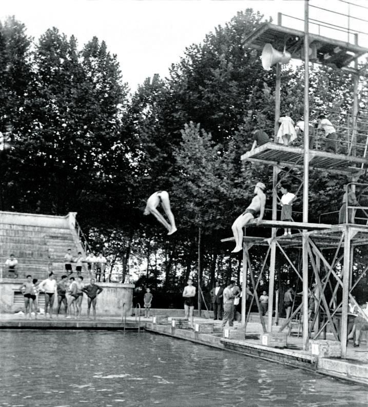 La piscina municipal de Girona, el 20 de setembre del 1958. 