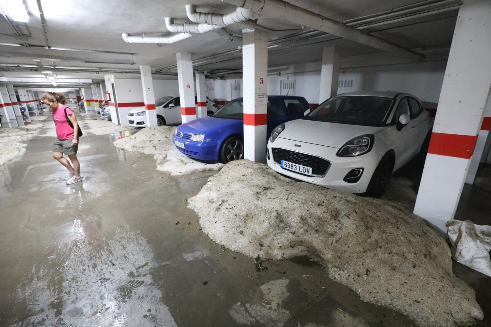 Efectos de la granizada en Andorra