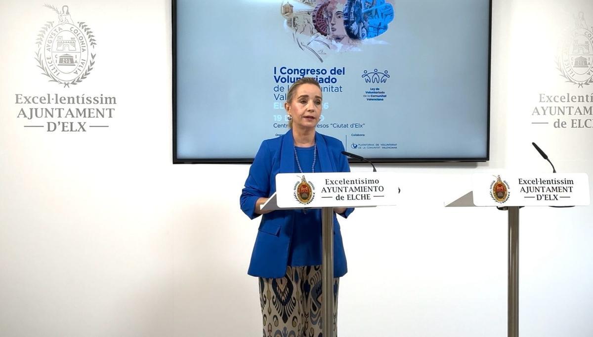 La concejal Celia Lastra durante la presentación del I Congreso del Voluntariado de la Comunidad Valeniana