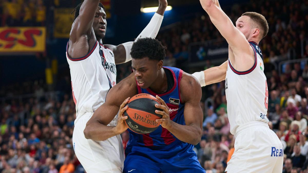 James Nnaji, en una acción de partido ante Baskonia