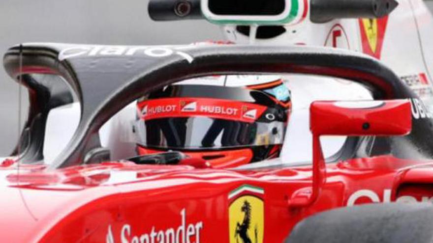 Raikkonen estrena el &#039;halo&#039; y supera el récord de Vettel