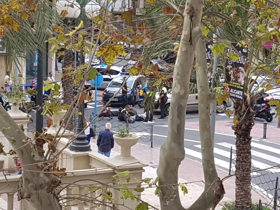 Dos heridos tras un atropello en la avenida Benito Pérez Galdós de Alicante