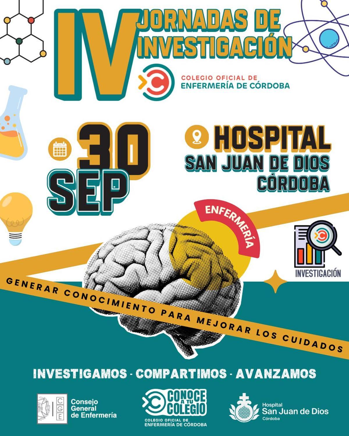 Cartel de las ‘IV Jornadas Nacionales de Investigación’.