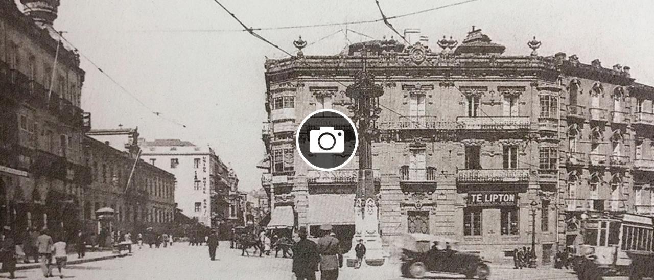 La farola de Urzaiz en el Vigo de los años 30