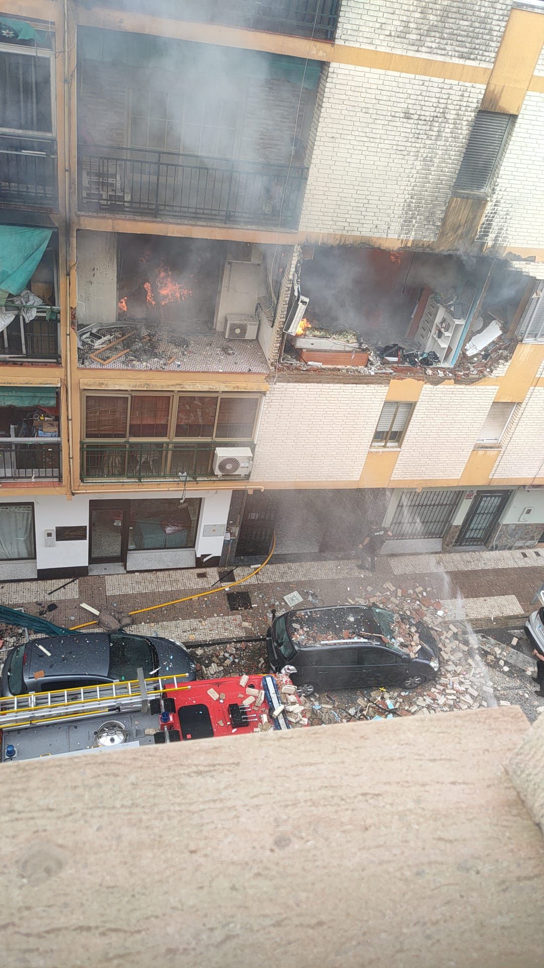 Explosión en una vivienda de la calle Hernando de Soto de Badajoz