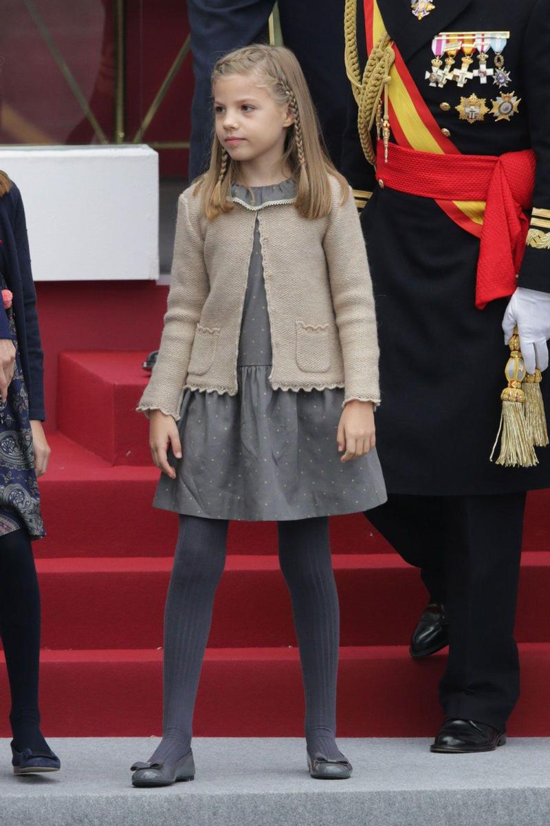 Sofía en el desfile de las Fuerzas Armadas