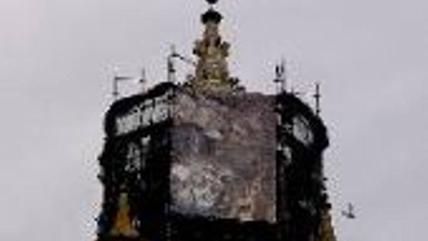 Continúan los trabajos de restauración en la torre de Santa María