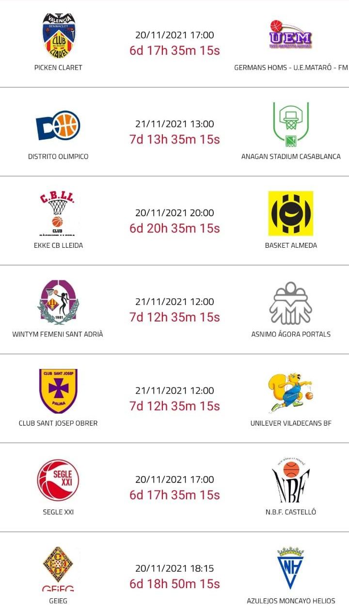 Partidos de la Jornada 8