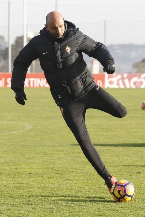 Entrenamiento del Sporting en el segundo día del año