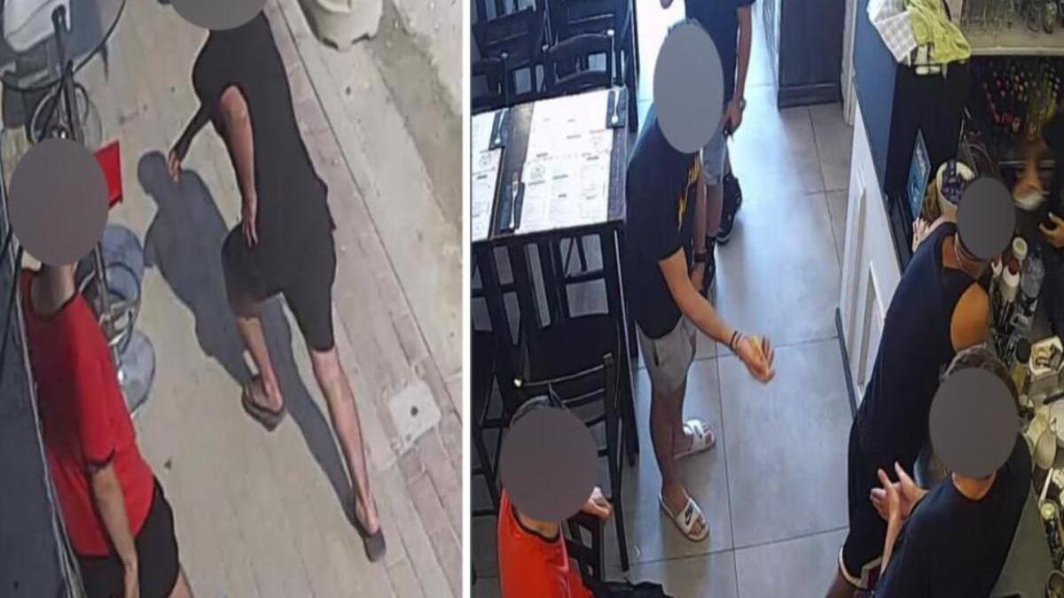 Los jóvenes que hicieron el 'simpa' en un restaurante de Malta