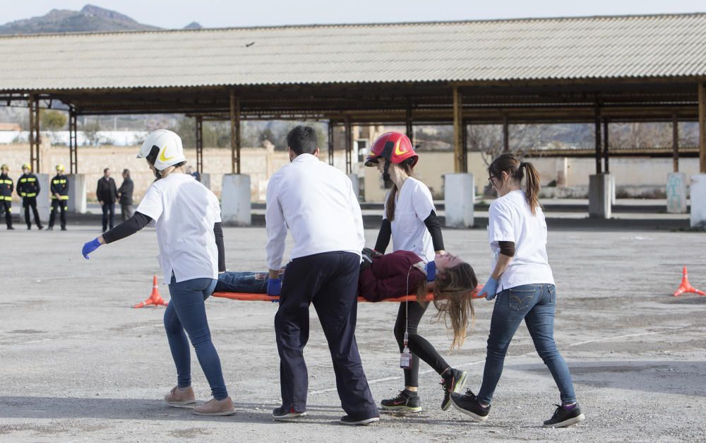 Simulacro de la Escuela de Enfermería de Castelló