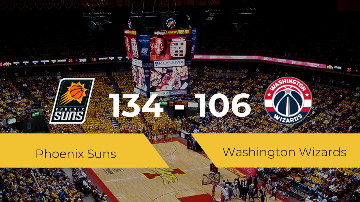 Phoenix Suns se queda con la victoria frente a Washington Wizards por 134-106