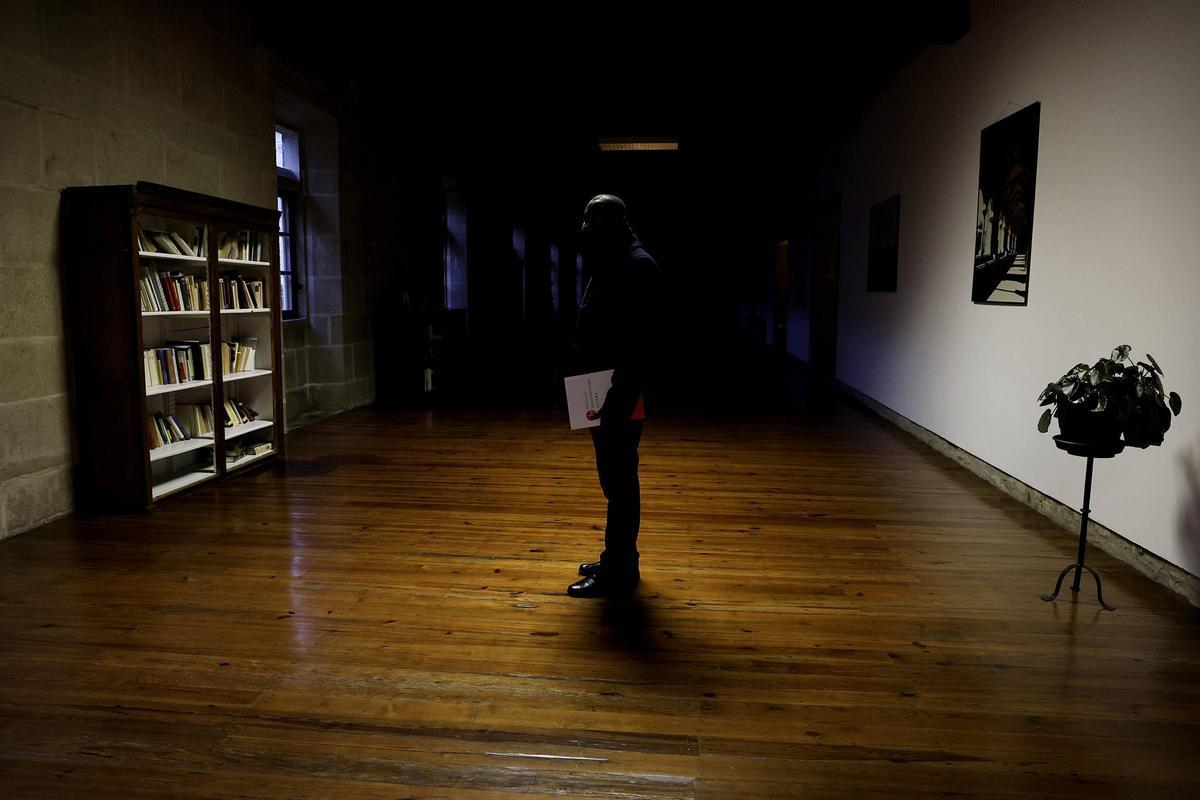 El padre Patrick, ayer, en San Martín Pinario, en Santiago