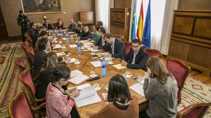 Reunión de la Junta de portavoces celebrada ayer.