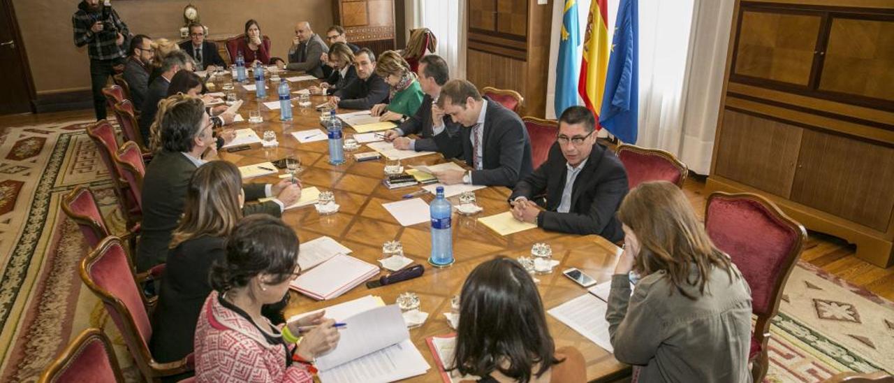 Reunión de la Junta de portavoces celebrada ayer.