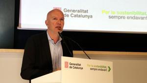 El conseller dAcció Climática, David Mascort, en un acto en Girona