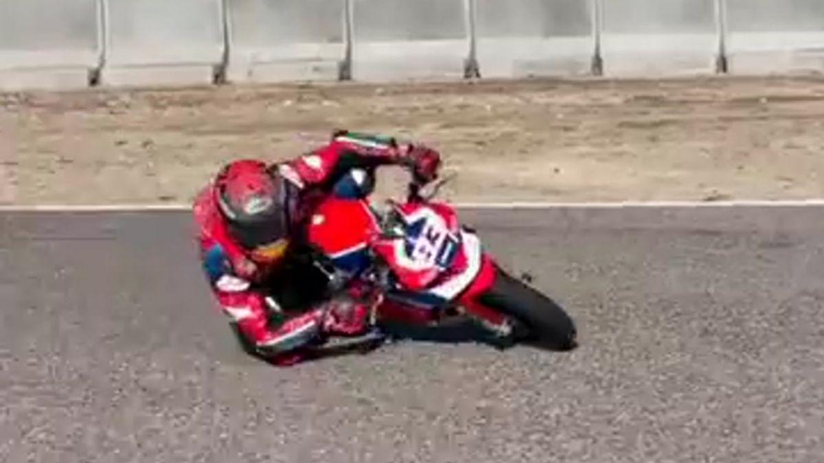 Marc Márquez se sube a una moto después de ocho meses