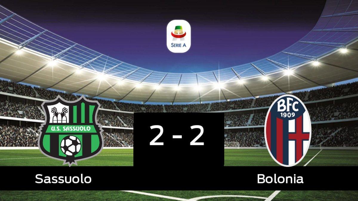 El Bolonia saca un punto al Sassuolo a domicilio 2-2