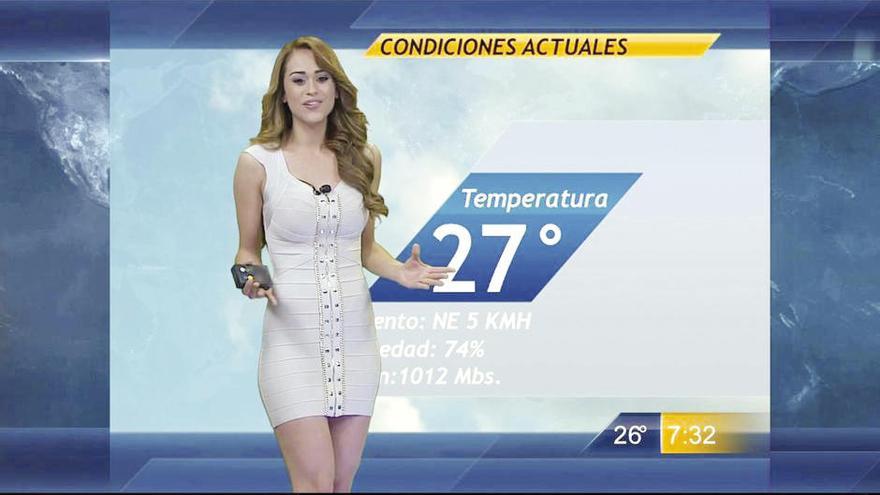 La chica del tiempo que sube la temperatura