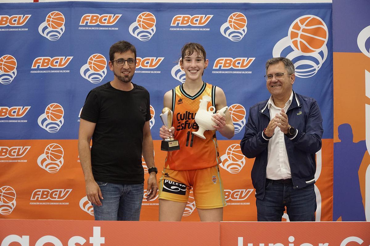 El trofeo de Mejor Jugadora de la Fase Final ha recaído esta temporada en Lucía Navarro (Valencia Basket).