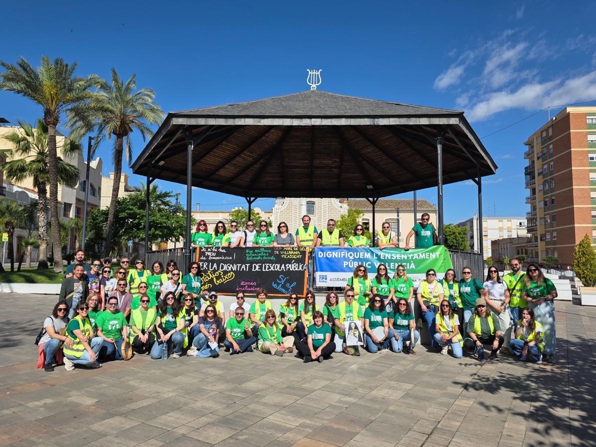Movilización de los docentes de Picassent.