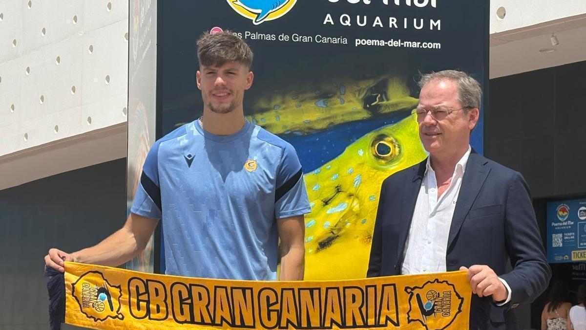 Presentación de Joaquín Rodríguez con el CB Gran Canaria