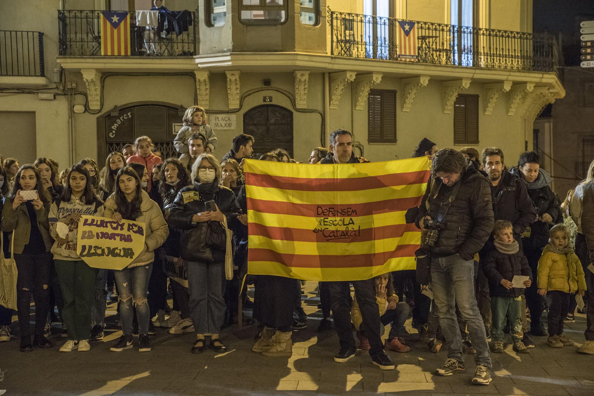 Manifestació a Manresa en defensa de l'escola en català