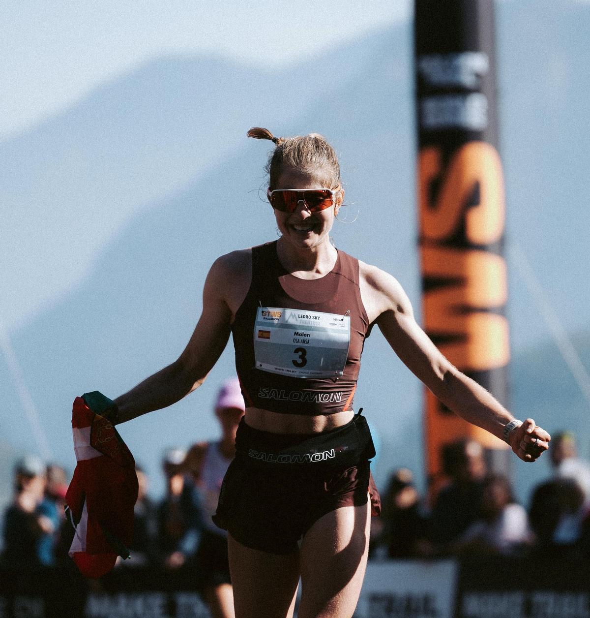 Malen Osa, durante la final de hoy en Ledro