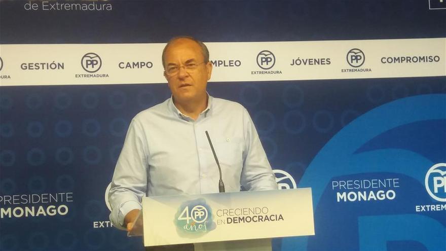 Monago lamenta que Extremadura sea la región con más déficit de España