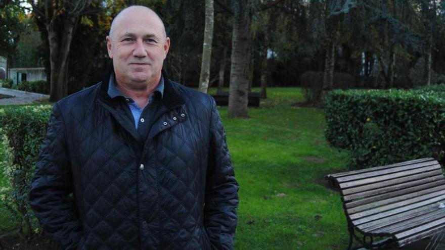 Jorge Sánchez García, en el parque de Lugo de Llanera.