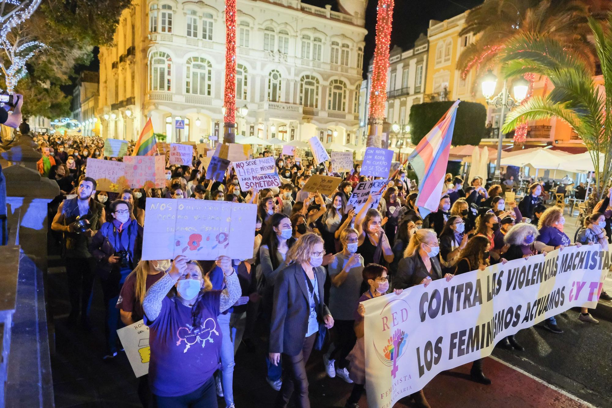 Manifestación del 25N en Las Palmas de Gran Canaria