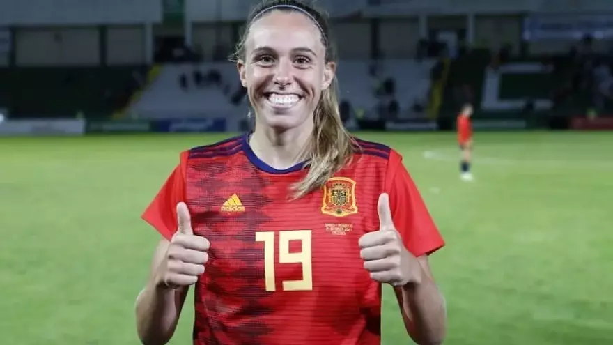 Maitane López, el día que debutó con la selección española femenina.