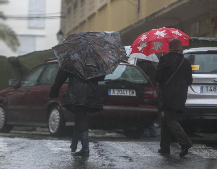 Temporal de lluvia en Elche