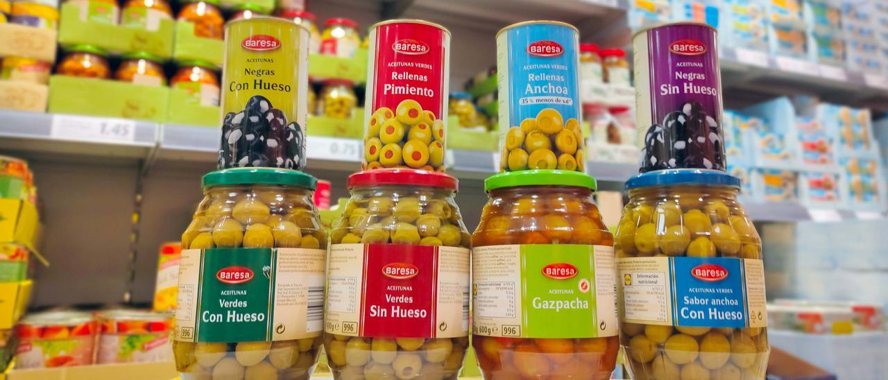 Productos de Aceitunas Cazorla que comercializa Lidl