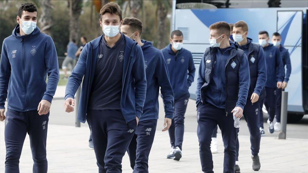 Los ucranianos del Dinamo, en Barcelona