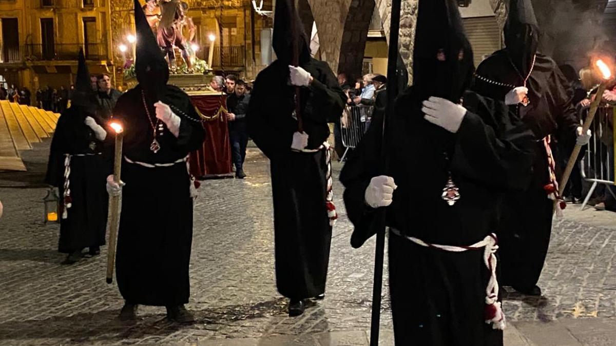 Una imatge de la processó de Divendres Sant de Moià de l'any passat