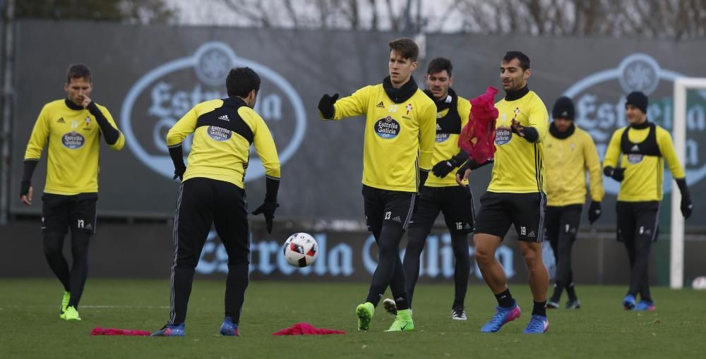 El equipo de Berizzo aprovechó el partido suspendido ante el Madrid para realizar una sesión de entrenamiento el domingo.