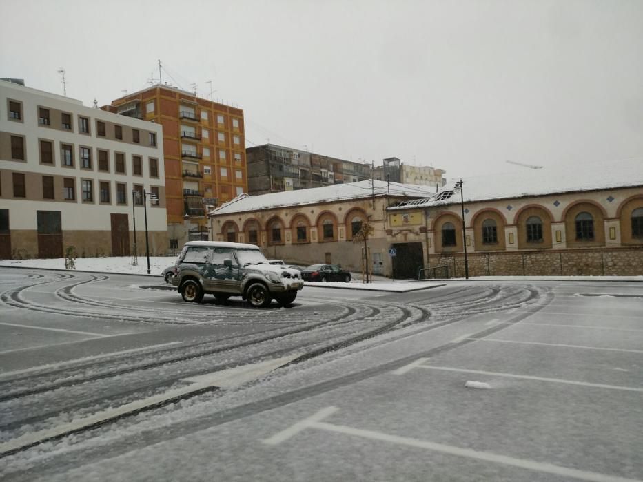 Nieve en el interior de Ontinyent.