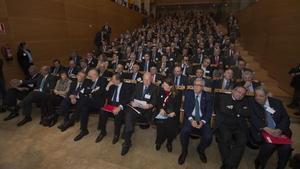 Empresarios catalanes y valencianos durante la cita de este lunes en Tarragona.