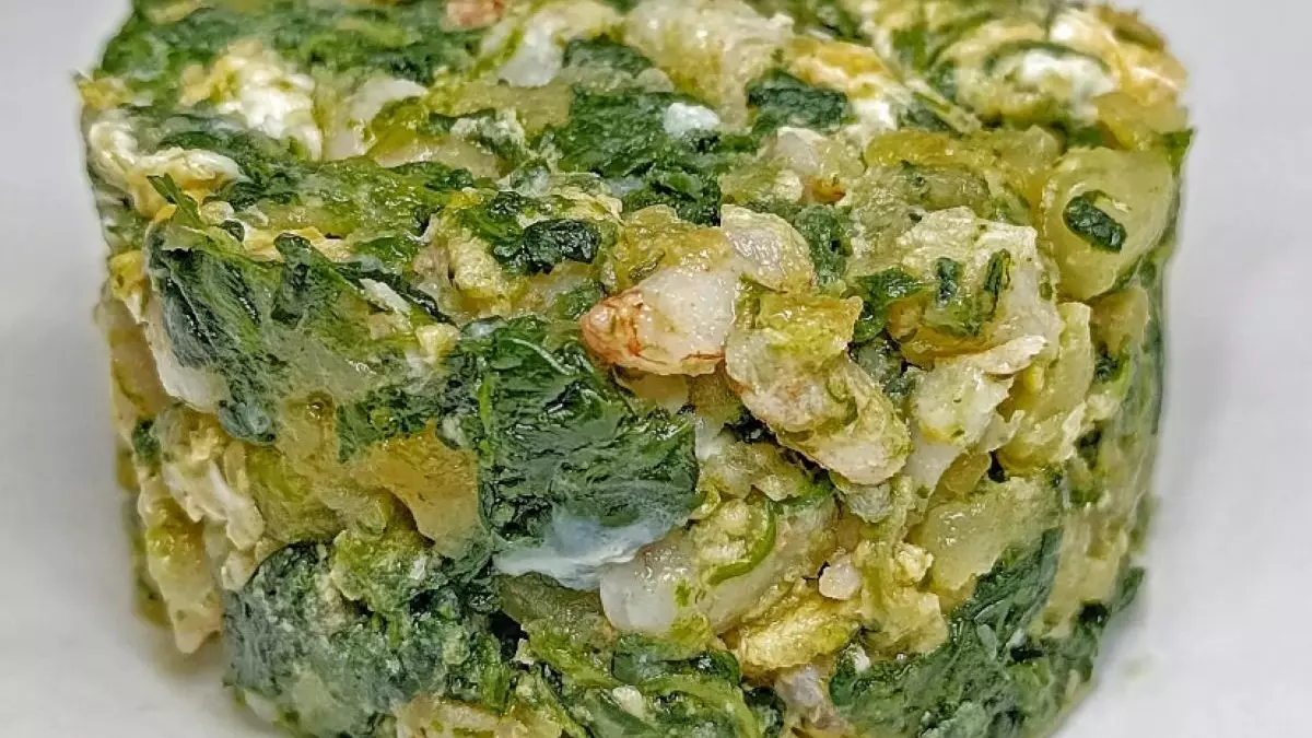 Espinacas con patatas y gambas