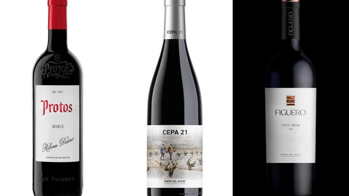Tres buenos vinos de Ribera del Duero.