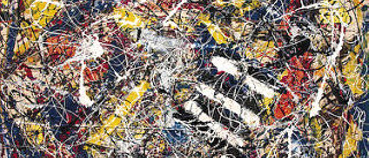 Arriba, &quot;Interchange&quot;, de De Kooning y &quot;Number 15A&quot;, de Pollock.