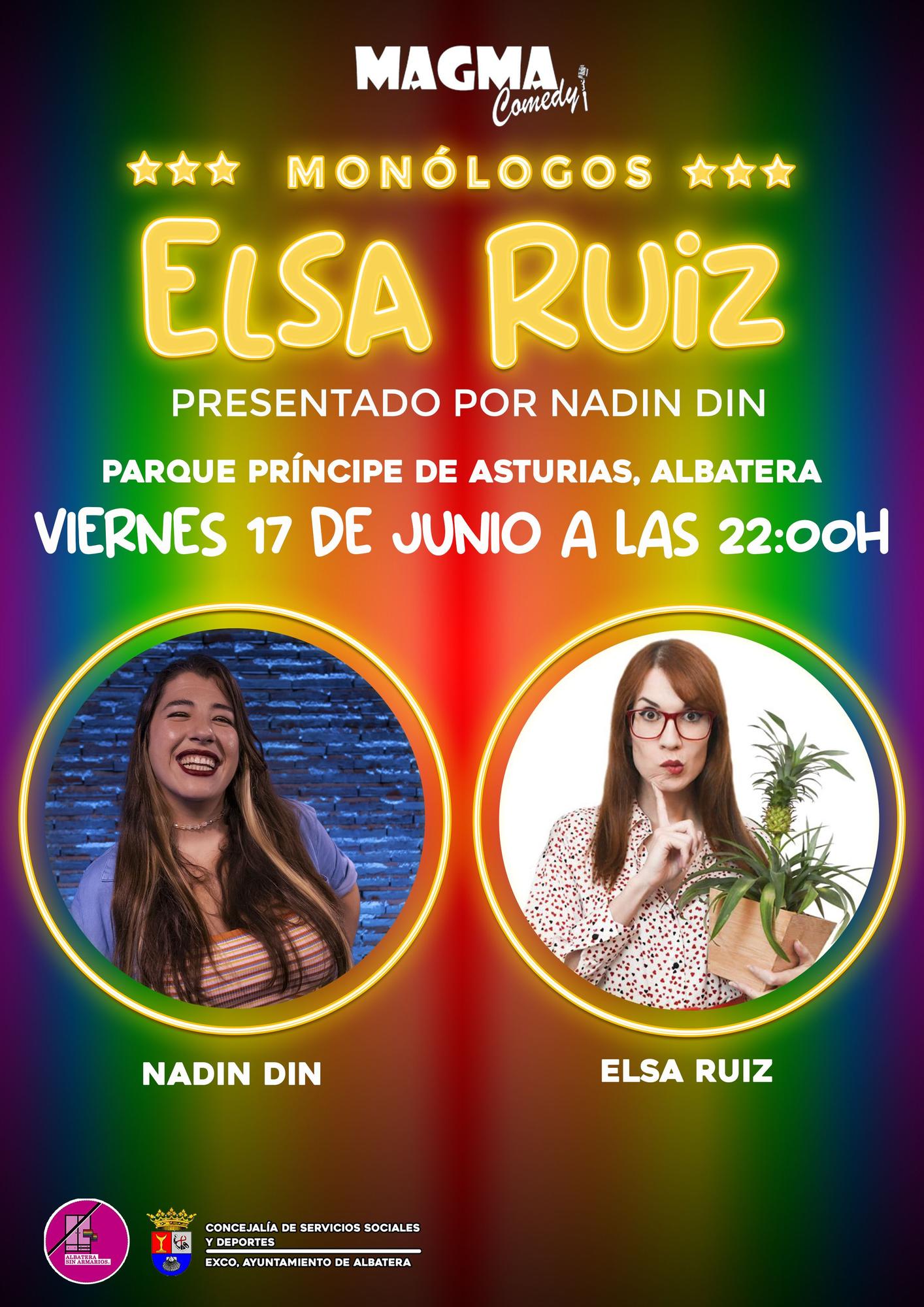 Cartel anunciador de la actuación de Nadin Din y Elsa Ruiz