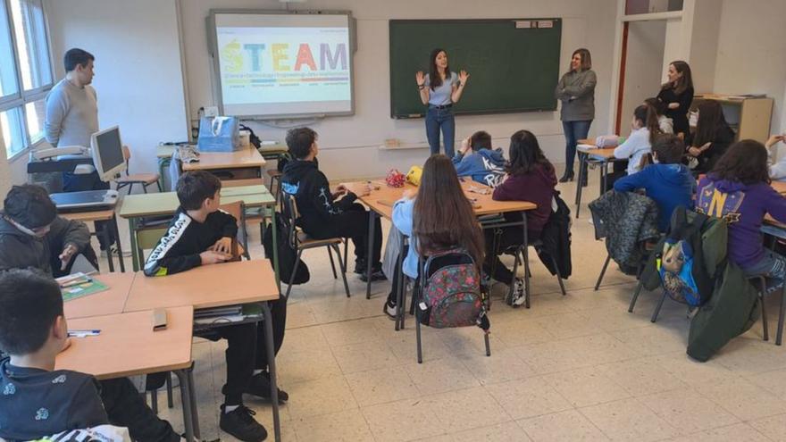 Alumnos de sexto de Primaria durante una de las charlas STEAM.